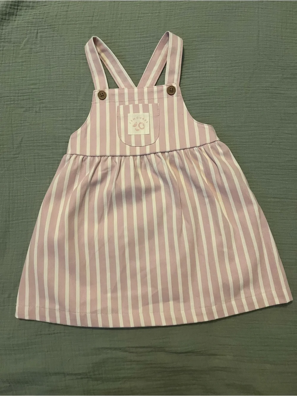 Carter’s Baby Girls 18M Pink Stripe Jumper Dress & Onesie Set NWT